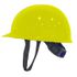 CAPACETE ABA FRONTAL AMARELO COM CARNEIRA PLÁSTICA ULTRA MASTER MI