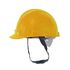 CAPACETE ABA FRONTAL AMARELO COM CARNEIRA PLÁSTICA ULTRA MASTER SMI