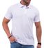 Camiseta Polo Masculina Algodão Básica Lisa Premium - Branca