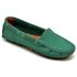 Mocassim Feminino Drive Casual Em Couro Nobuck - Verde Turquesa