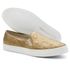 Tênis Slip On Iate Casual Feminino Em Couro - Ouro