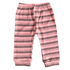 Calça bebê malha listras rosa claro