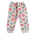 Calça bebê malha branca nuvens