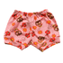 Short bebê canelado rosa corujas