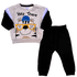 Conjunto bebê moletom mescla bichinho óculos e calça preta
