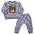 Conjunto bebê moletom mescla ursinho e calça saruel