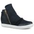 Tênis Siena Sneaker Preto Detalhe Furinhos e Zíperes Laterais Salto 4,5 Cm