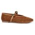 Sapatilha Ballet Flat Paris Camurça Caramelo