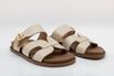 Rasteira em Couro Legítimo Off White - 22019 