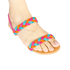 Rasteira em Trama Colorido Pink / Couro Legitimo Pink 3554