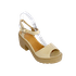 Sandália em Couro Legítimo Off White - 21153