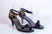 Sandália Lolita Salto Fino Elegante em Couro Legítimo Preto - 21239 