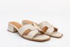 Tamanco em Couro Legítimo Off White - 6310