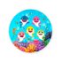 Capa Painel Redondo Sublimados Tema Baby Shark 1523