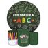 Capa Painel + Trio Capas Cilindros Sublimados Tema ABC 4089 