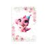 Capa Painel Retangular Sublimado Tema Festa Dino Baby Menina Rosa 2225