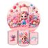 Capa Painel + Trio Capas Cilindros Sublimados Tema Jardim Cute Rosinha Loira 2218