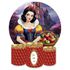 Kit Capa Painel Redondo + Trio Capas Cilindros Sublimados Tema Branca de Neve 4540