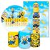 Kit 5 Peças Capa Redonda + Capa Retangular + Trio Capas Cilindros Sublimados Tema Minions 142