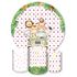 Capa Painel + Trio Capas Cilindros Sublimados Tema Safari / Baby / Infantil / Menina / Pontilhado Rosa / Flores 562
