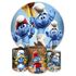 Capa Painel + Trio Capas Cilindros Sublimados Tema Smurfs 4045