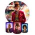 Capa Painel + Trio Capas Cilindros Sublimados Tema Willy Wonka 2115