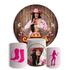 Kit Painel De Festa Cantora Ana Chapéu Boiadeira Redondo + Trio De Cilindros Em Tecido