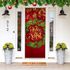 Capa De Porta Para Decoração Festa Feliz Natal Tecido Elástico 2.10x0.85m Painel de Porta 