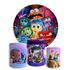 Kit Painel De Festa + Trio de Cilindros Em Tecido Divertidamente Emoções