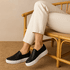 Tênis Slip On Couro Premium Fly Preto 1200
