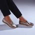 Mocassim Couro Premium Confort Metalizado 6002