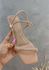 Sandalia Rasteira Bella Strass Nude