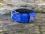 COLEIRA SUPERCONFORT 5cm azul liso com preto