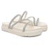 Papete 3 tiras Strass Off White