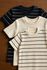 Kit T-shirt Listras e Branca Lisa