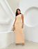 Vestido Longo Malha Ribana Nude