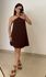 Vestido Curto Fepa Marrom Café