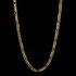 Corrente 3 por 1 Achatado(3mm) - 70cm - Banhado a Ouro 18K
