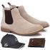 kit Botina Chelsea Masculina Polo North Areia + Boné Cinza