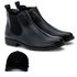 kit Botina Chelsea Masculina Polo North Preto Liso + Boné General Urso