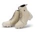 Bota Coturno Feminino Asher Salto Médio Off White