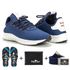 Kit Tênis Masculino Polo Joy Sport Com Carteira, Chinelo e Cinto Azul Escuro