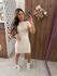 Vestido Canelado Comfort Bege Colcci