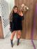 Poncho Tricot Preto