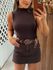 Blusa Regata Gola Alta Sense Marrom Alcance 