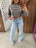 Moletom Cropped Flamboyant Cinza Colcci 