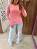 Blusa Canelada Rosa Colcci