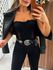 Top Corset Renda Preto 