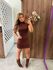 Vestido Marrom Slim Gola Alta Colcci 