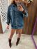 Camisa Jeans Ampla Bastille Dirty Wash Alcance